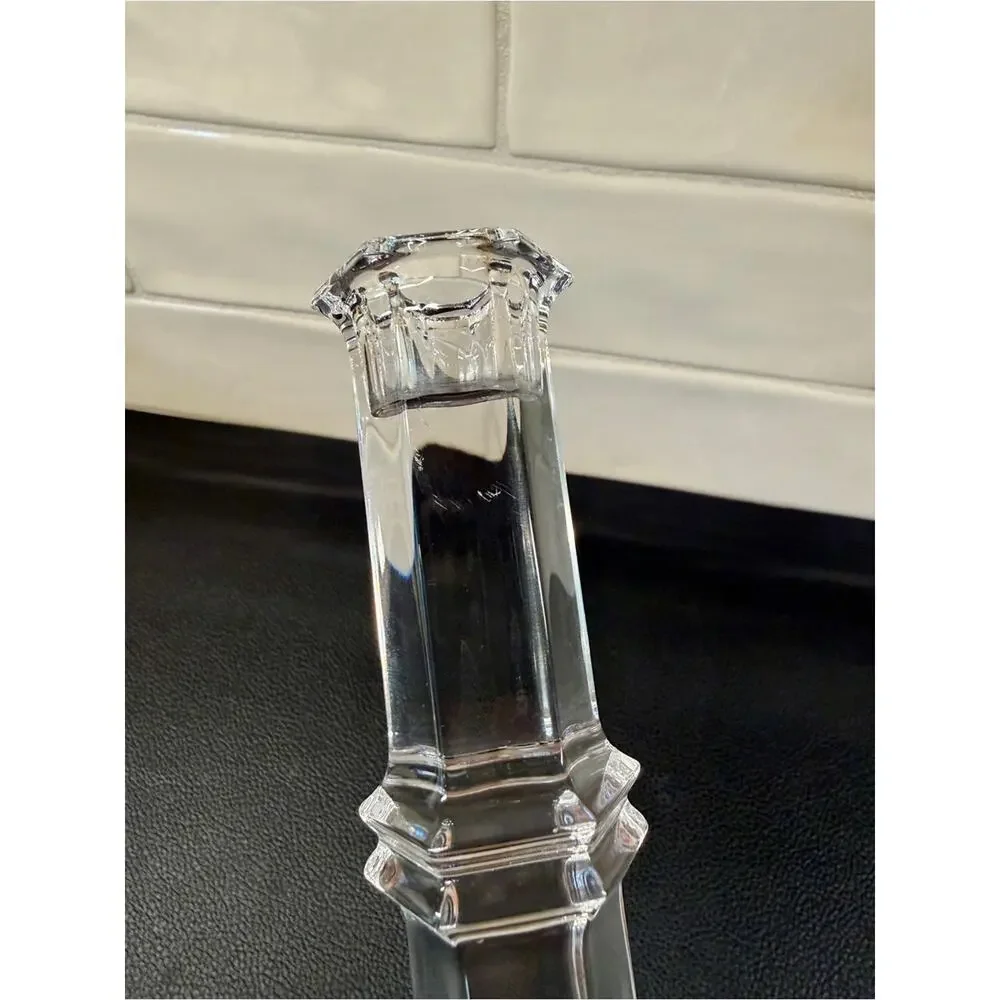 Tiffany & Co. Crystal Candlestick Holder 11”H